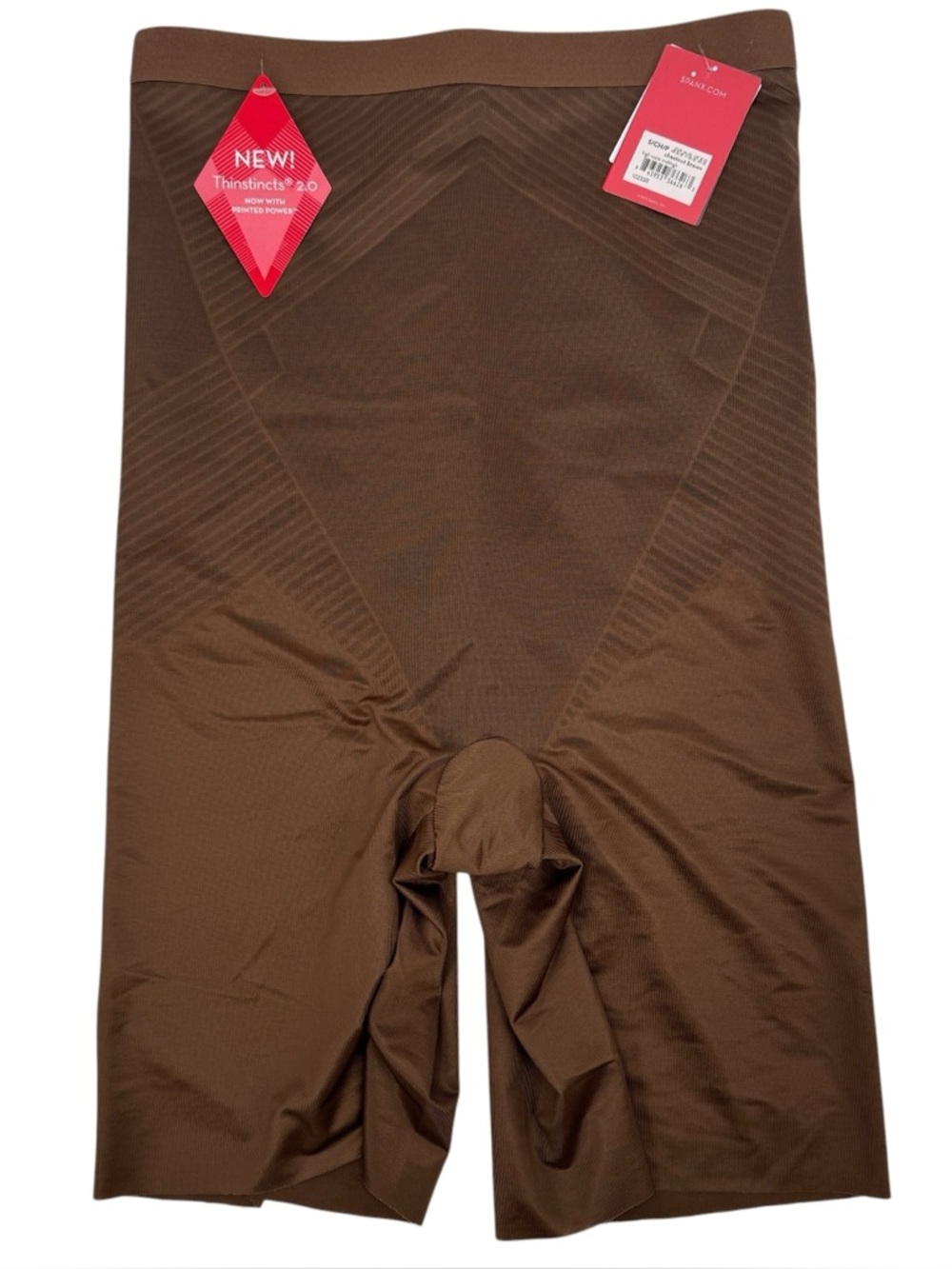 Spanx Thinstincts 2.O High-Waisted Mid-Thigh Shorts Size S Chestnut Brown